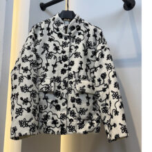 بامبر شانل گل دوزی مدل الینا کد 861 رنگ سفید