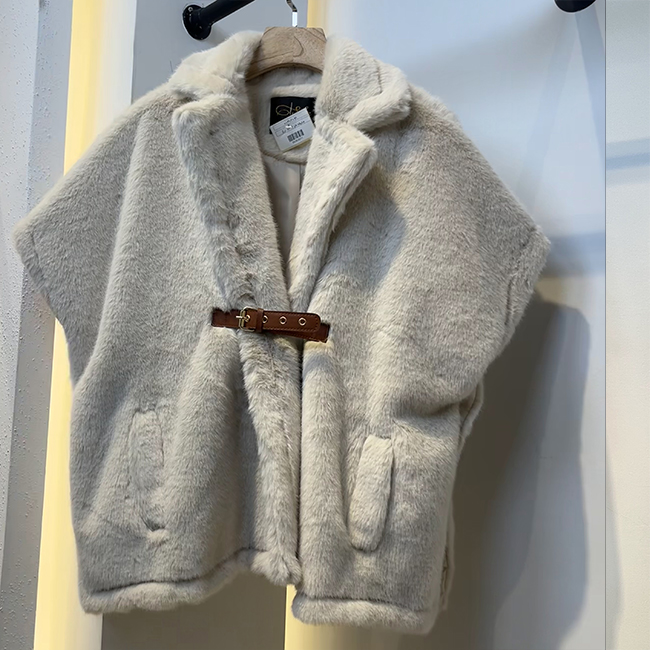 وست خز پاییزه زنانه مدل تدی کد 864 رنگ استخوانی