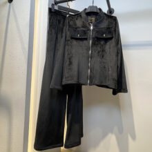 ست بامبر و شلوار زنانه مدل سانتا کد868 رنگ مشکی