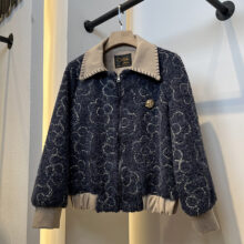 کت فوتر گل دوزی مدل بوفالو کد 846 رنگ سورمه ای