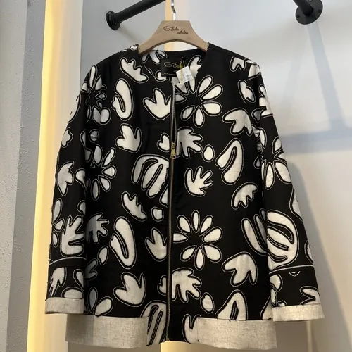 کت لینن لیزر کات مدل روت کد ۷۳۶ رنگ مشکی