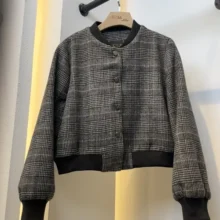 بامبر فوتر طرح دار مدل آیدا کد ۸۴۲ رنگ طوسی