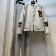 ست بامبر و شلوار مدل لکسا کد 860 رنگ سفید