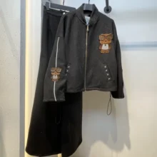 ست بامبر و شلوار مدل لکسا کد 860 رنگ مشکی