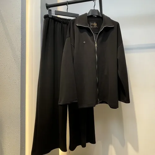 ست بامبر شلوار مدل اویشو کد 850 رنگ مشکی ست بامبر شلوار مدل اویشو کد 850 رنگ مشکی