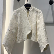 کت کراپ گل دوزی مدل لیویا کد 759 رنگ سفید